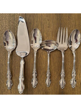 Reed & Barton English Crown Serving Set – 6 Piece Vintage Silverplate